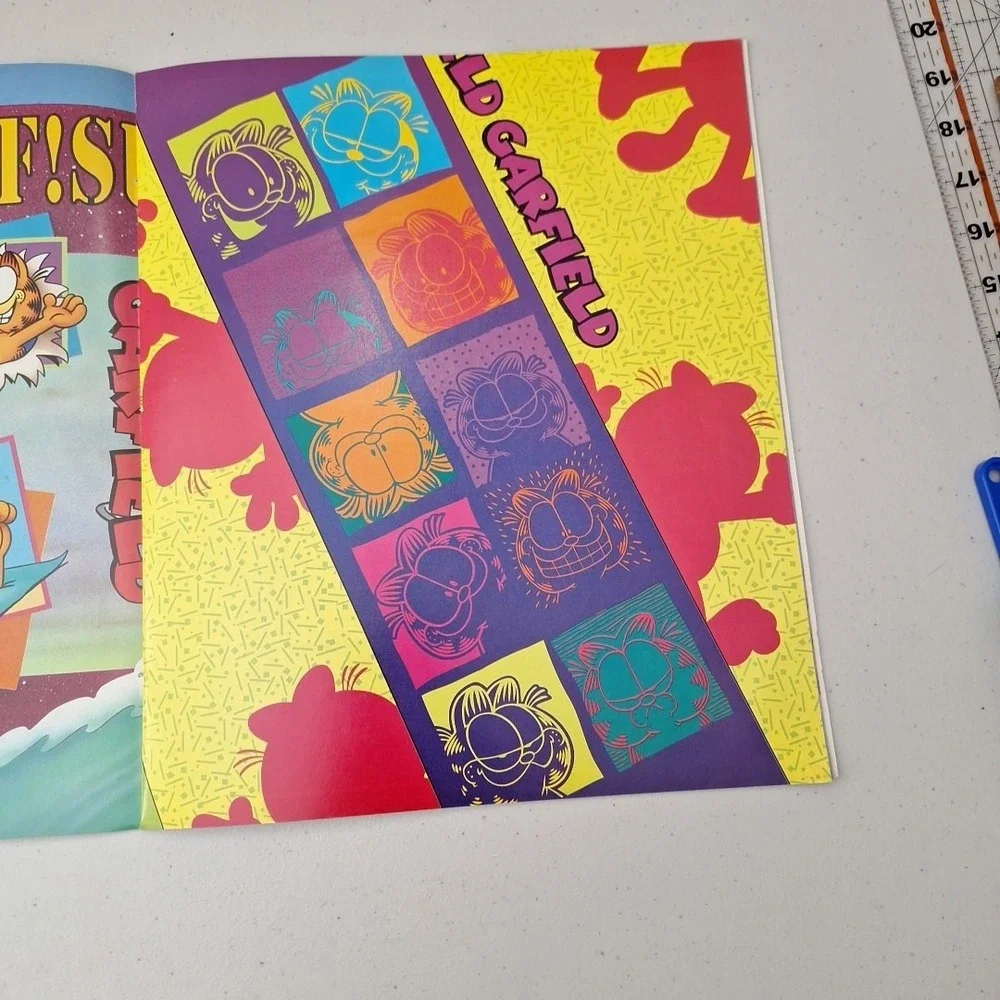 Vintage 1991 Garfield 6 Book Covers w/ Activities and Trivia Golden Books